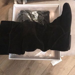 Steve Madden slouch boots / Bonanza black suede